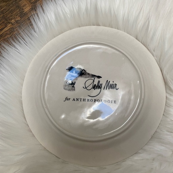 Anthropologie SALLY MUIR 8 5/8" Westie Plate Red Background Dog Plates X 2 - Picture 9 of 9